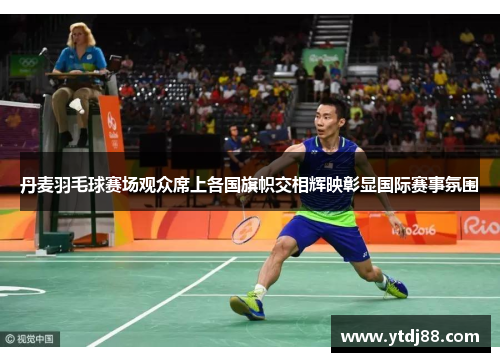 丹麦羽毛球赛场观众席上各国旗帜交相辉映彰显国际赛事氛围